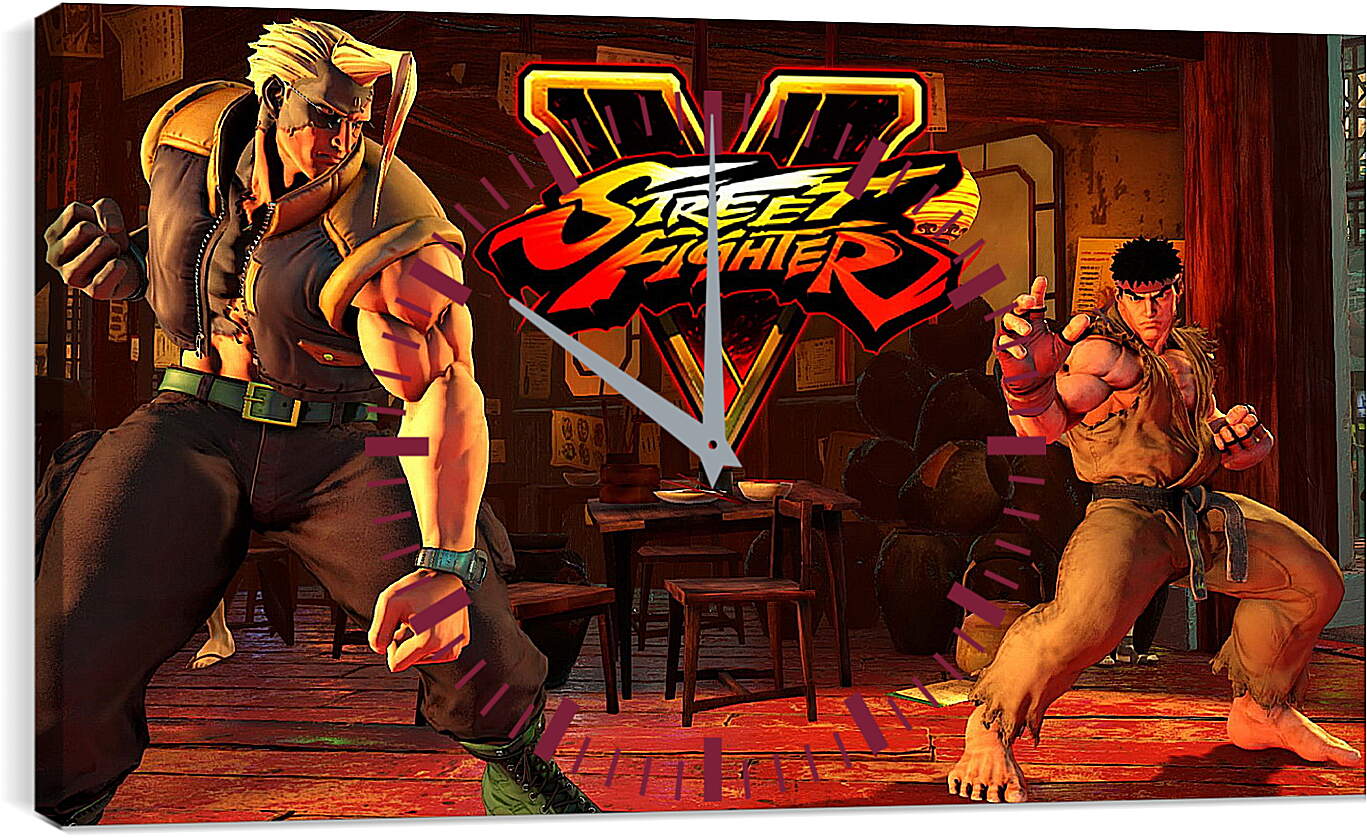Часы картина - Street Fighter V
