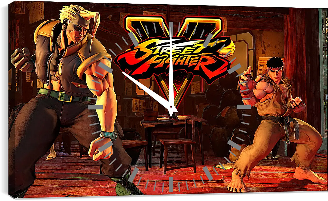 Часы картина - Street Fighter V
