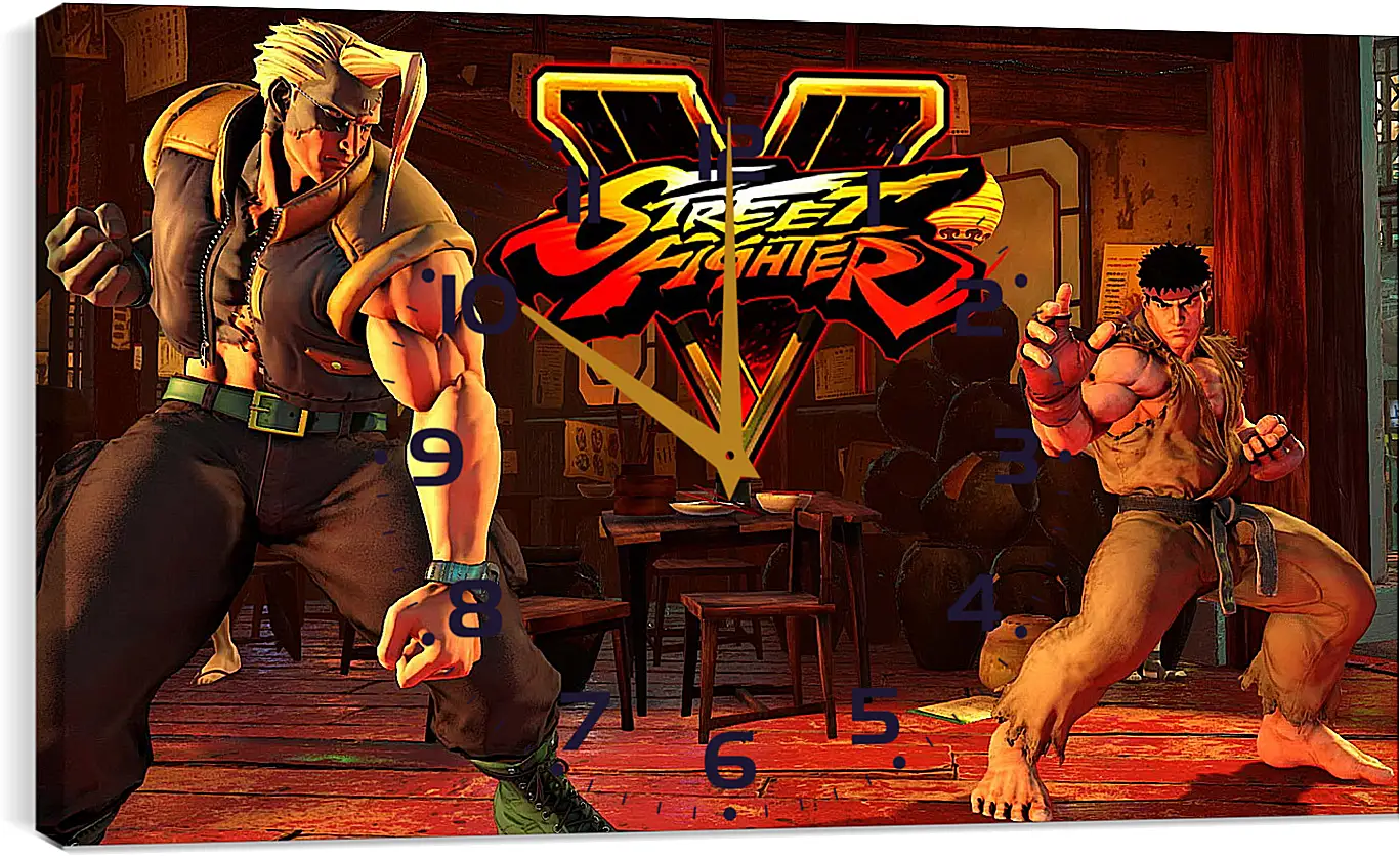 Часы картина - Street Fighter V
