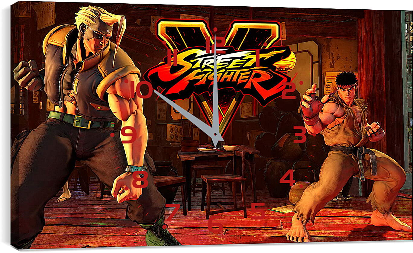 Часы картина - Street Fighter V
