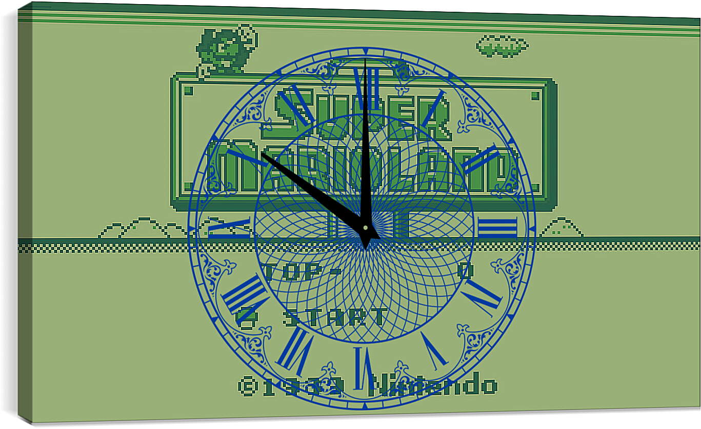 Часы картина - Super Mario Land
