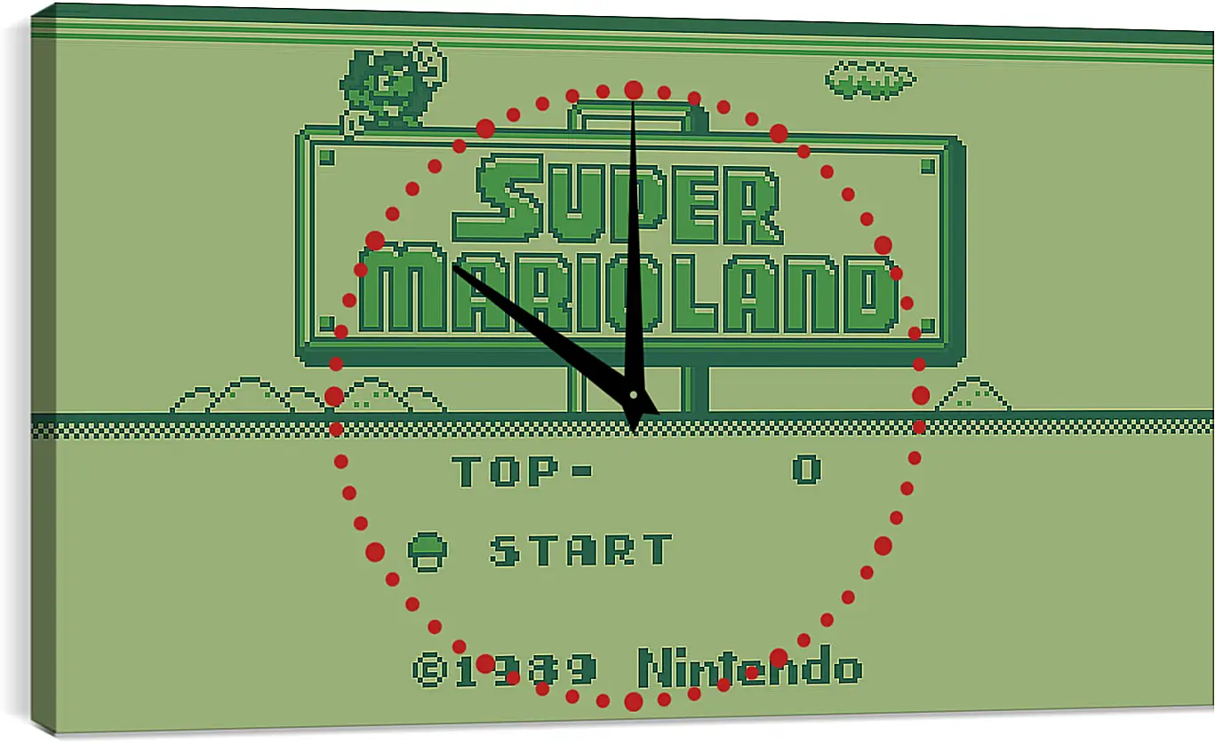 Часы картина - Super Mario Land
