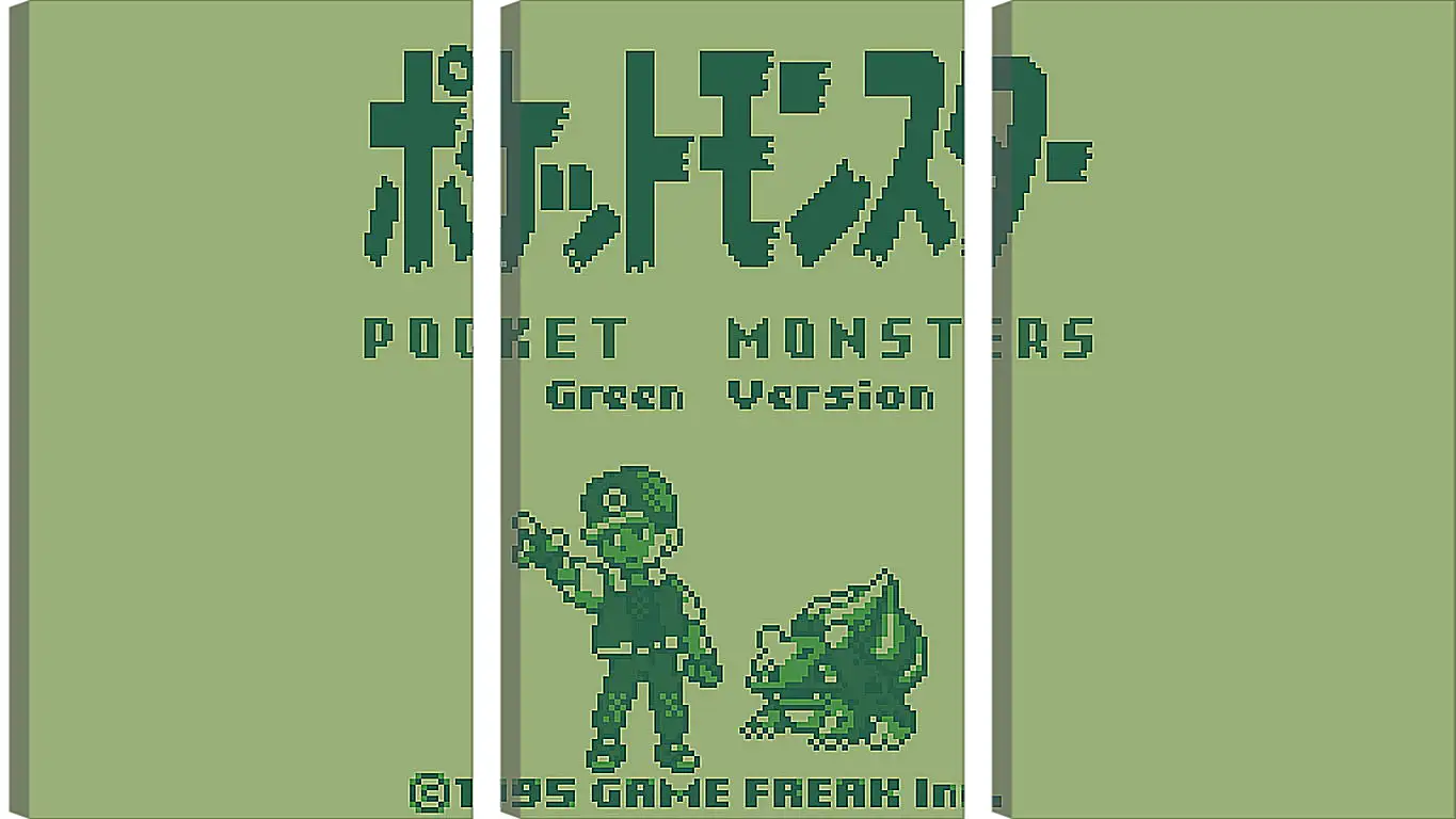 Модульная картина - Pocket Monsters Green Version
