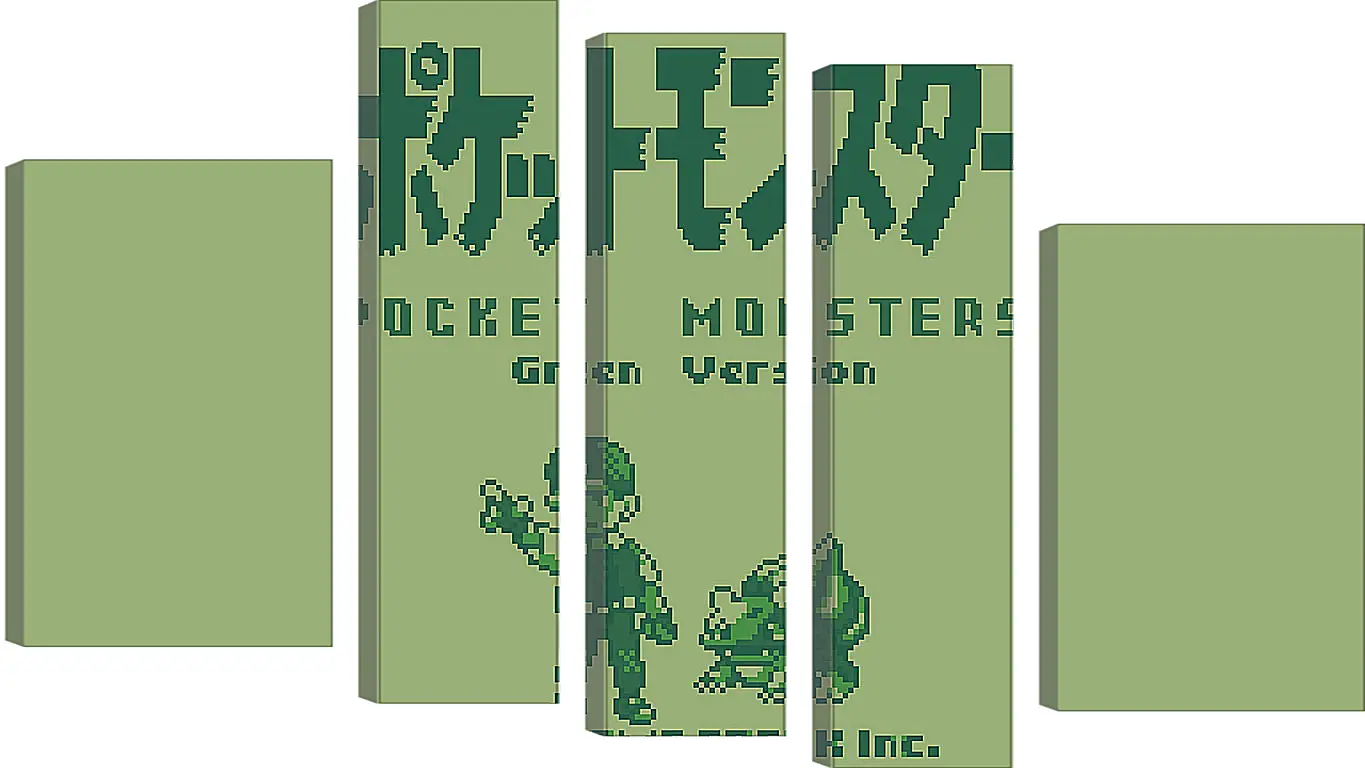 Модульная картина - Pocket Monsters Green Version
