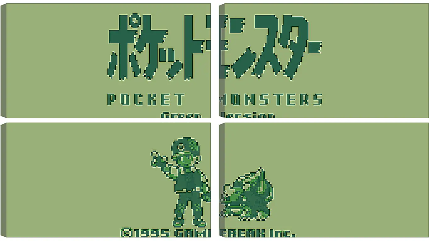 Модульная картина - Pocket Monsters Green Version
