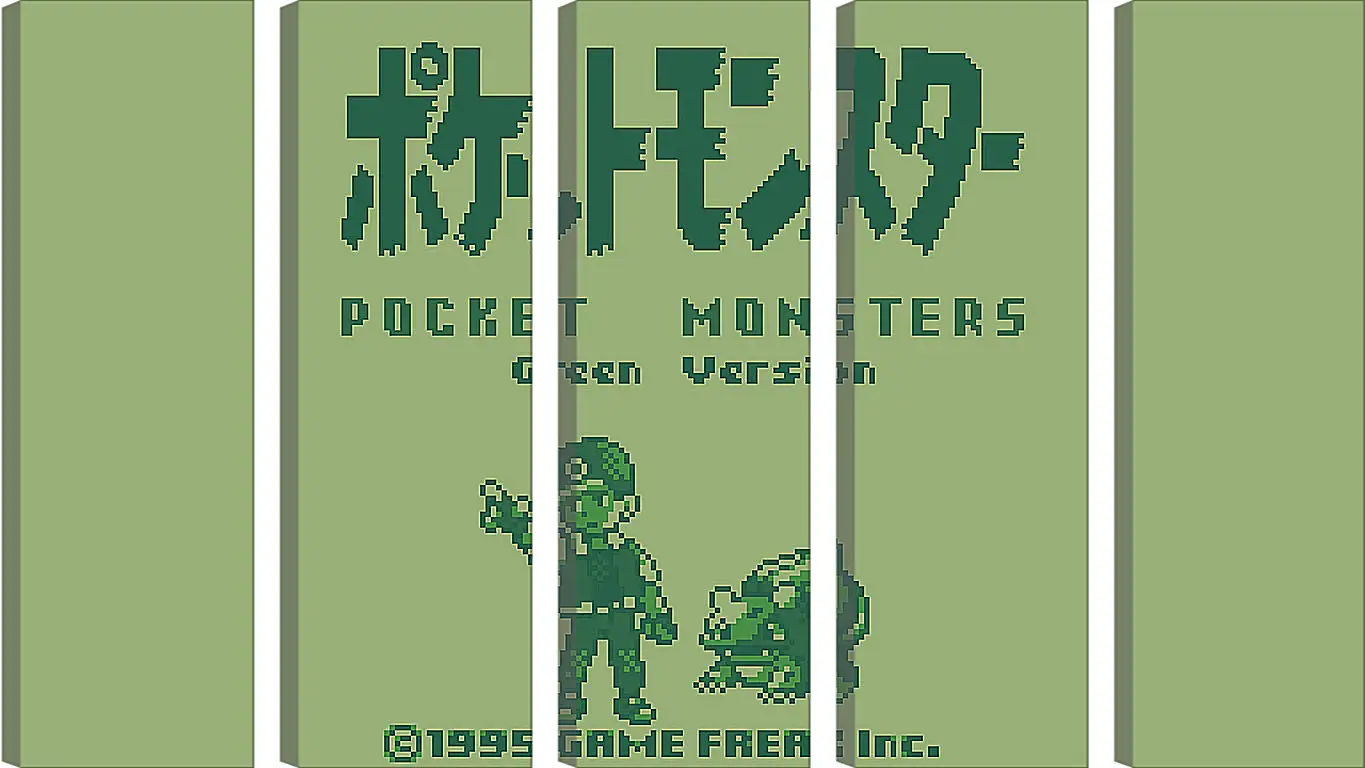 Модульная картина - Pocket Monsters Green Version
