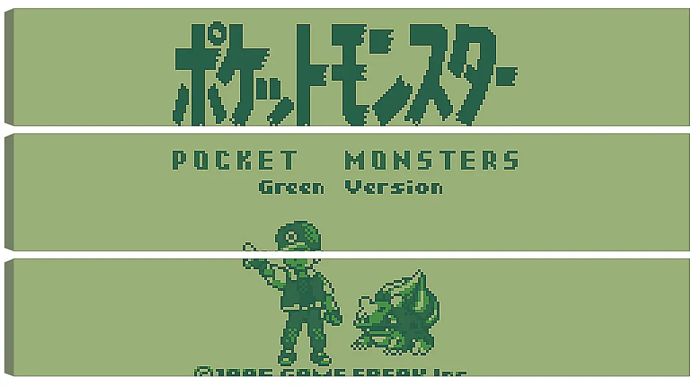 Модульная картина - Pocket Monsters Green Version
