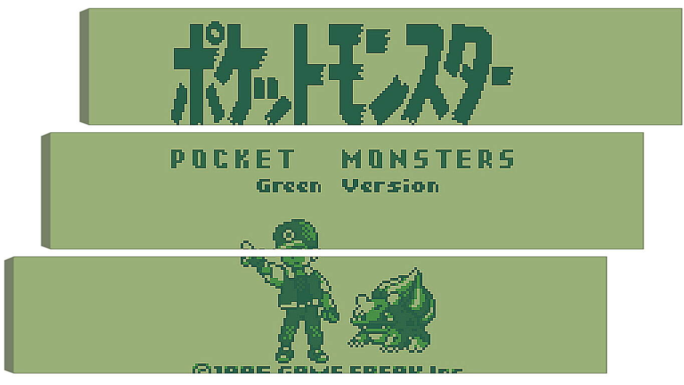 Модульная картина - Pocket Monsters Green Version
