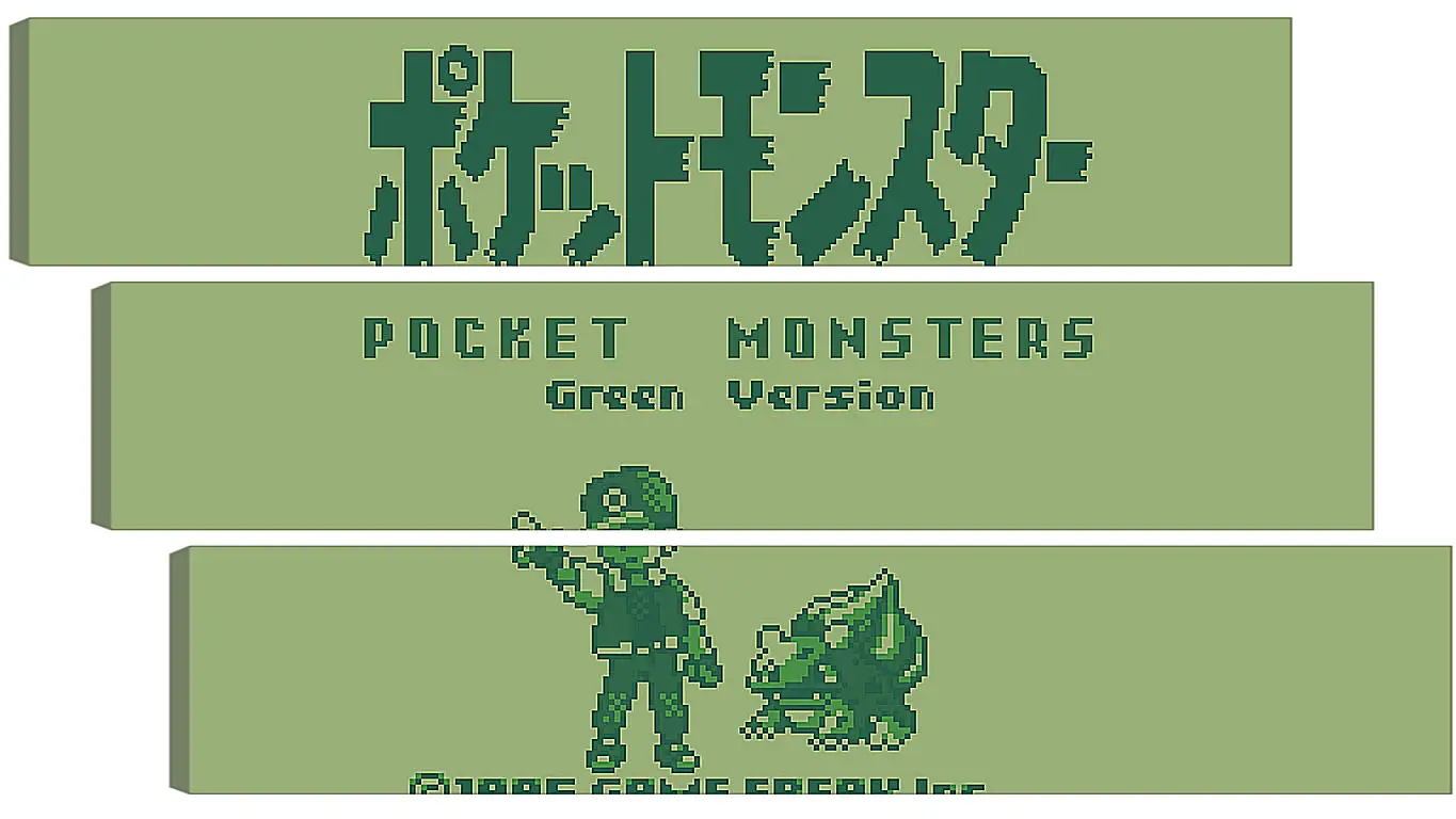 Модульная картина - Pocket Monsters Green Version
