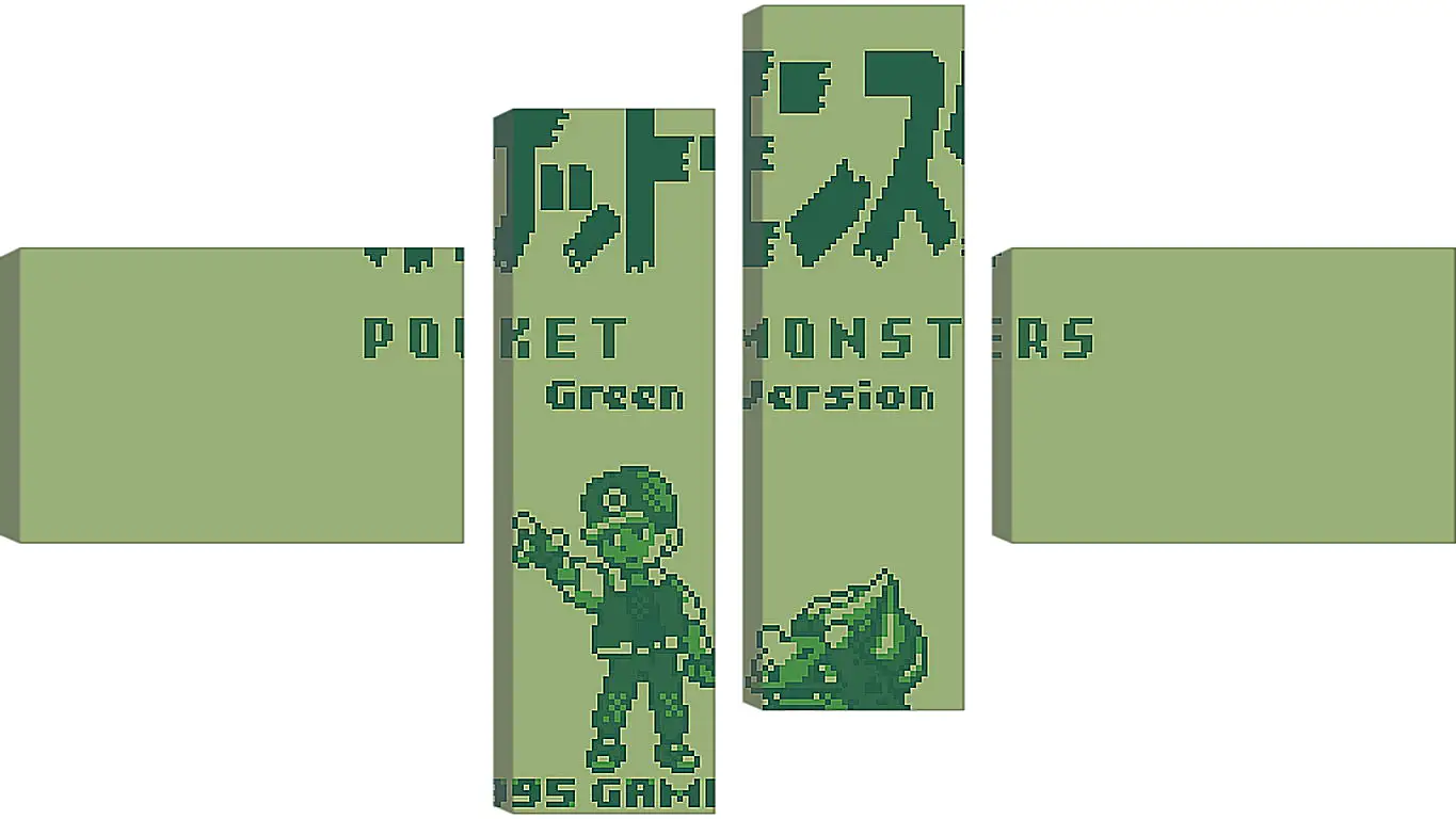 Модульная картина - Pocket Monsters Green Version
