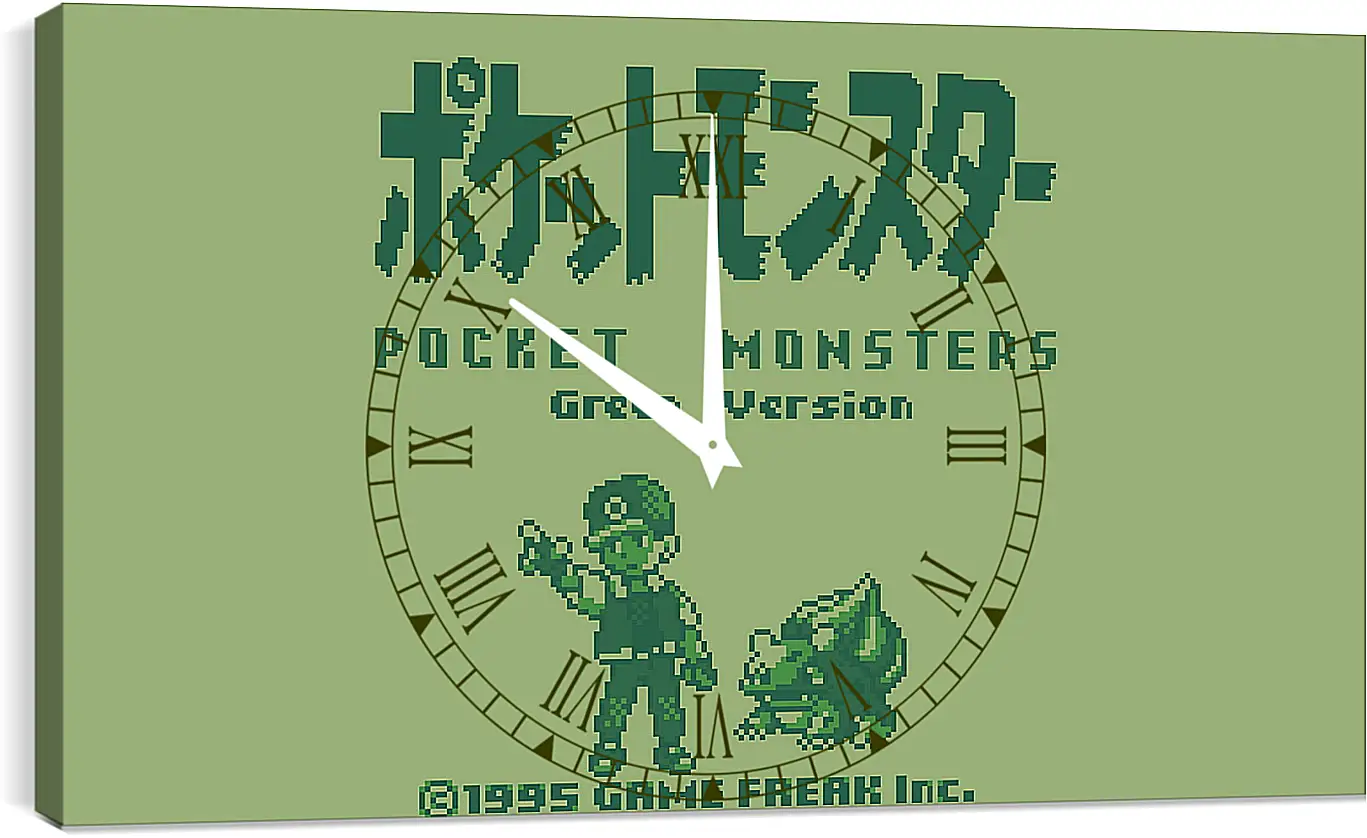 Часы картина - Pocket Monsters Green Version
