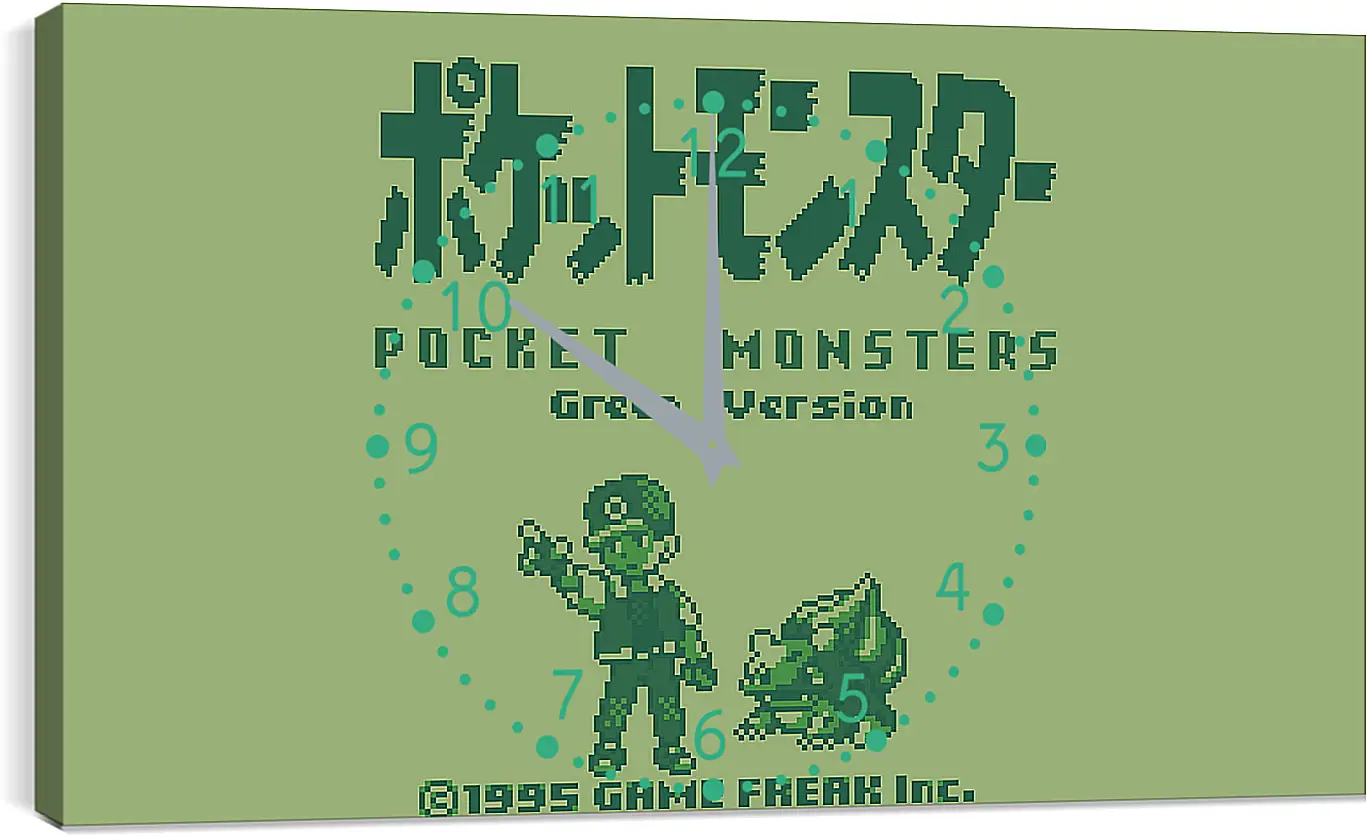 Часы картина - Pocket Monsters Green Version
