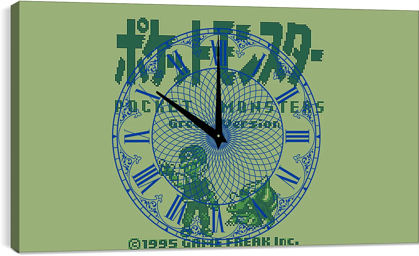 Часы картина - Pocket Monsters Green Version
