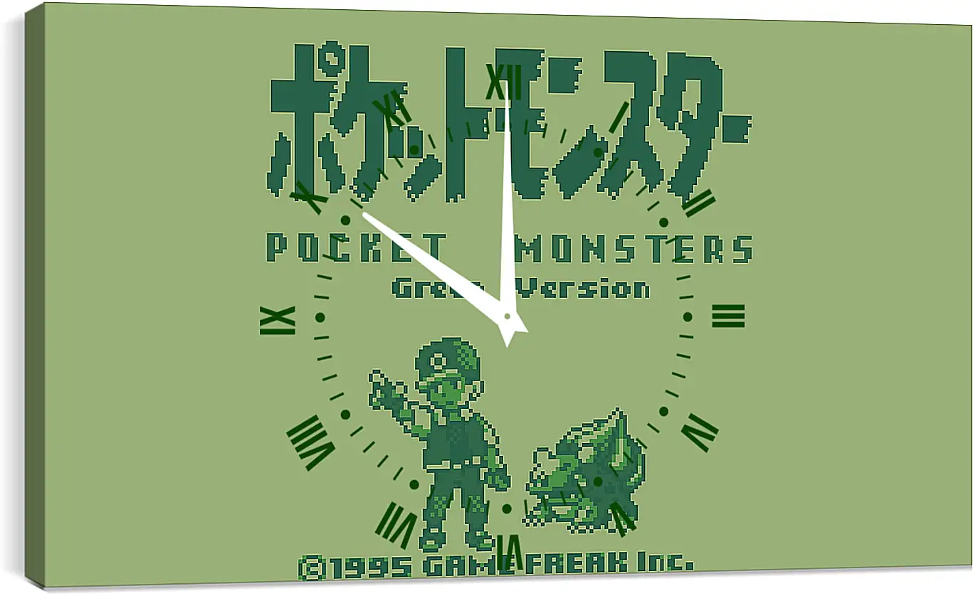 Часы картина - Pocket Monsters Green Version
