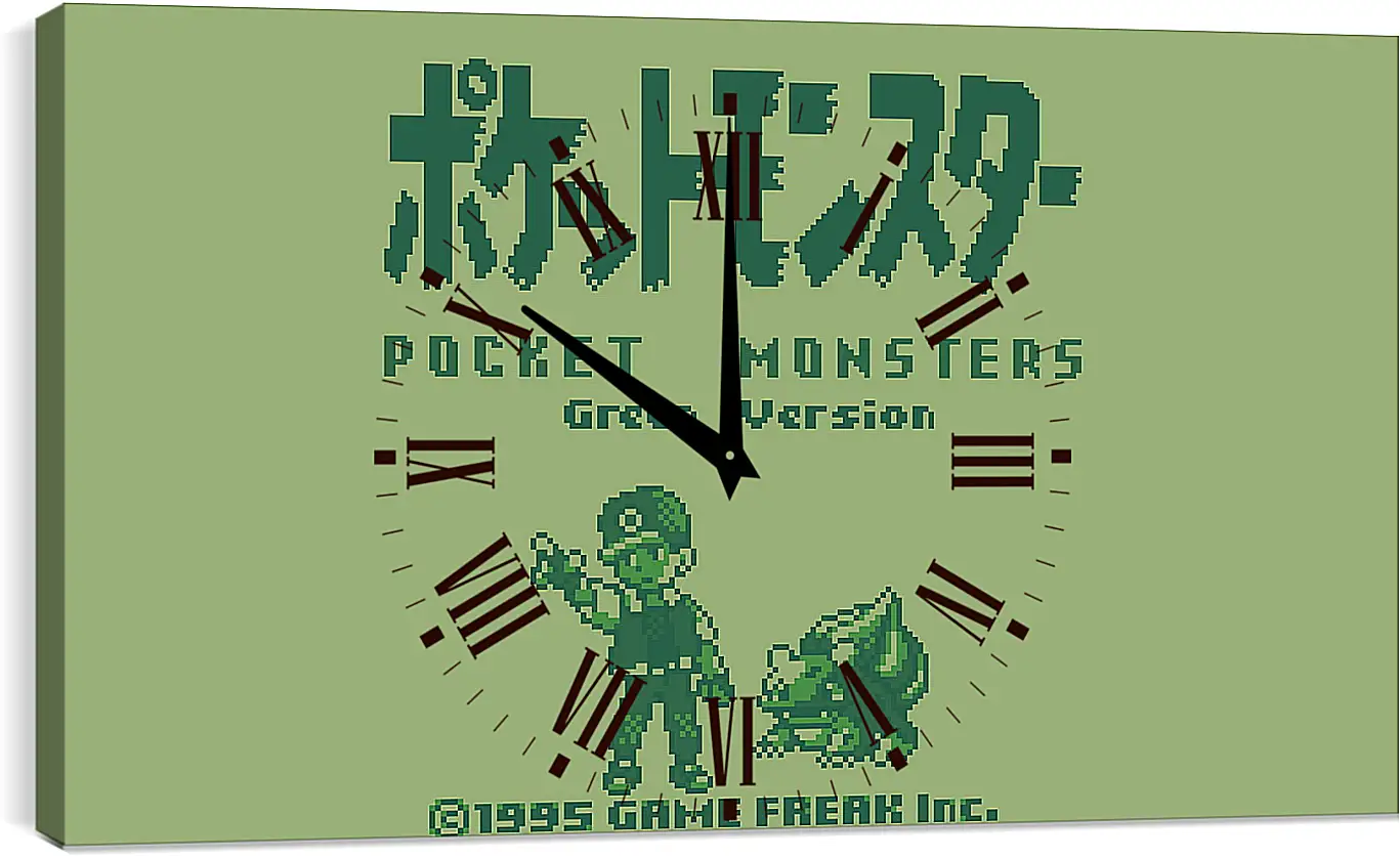 Часы картина - Pocket Monsters Green Version
