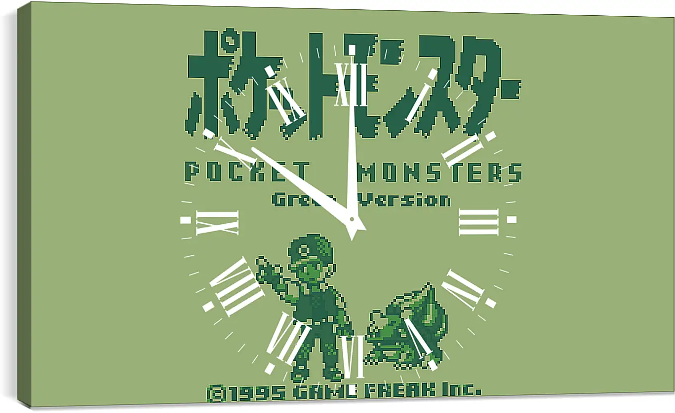 Часы картина - Pocket Monsters Green Version

