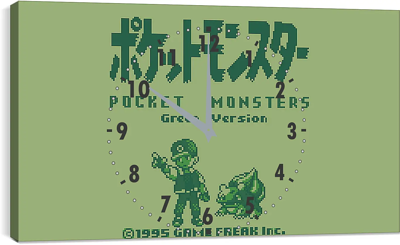 Часы картина - Pocket Monsters Green Version
