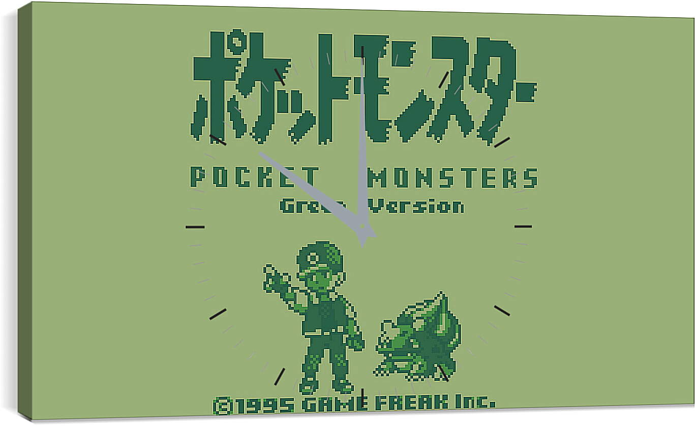 Часы картина - Pocket Monsters Green Version
