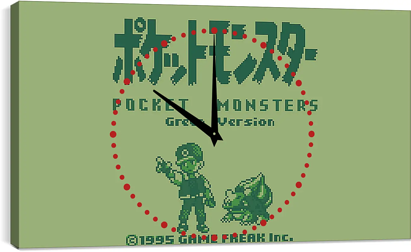 Часы картина - Pocket Monsters Green Version
