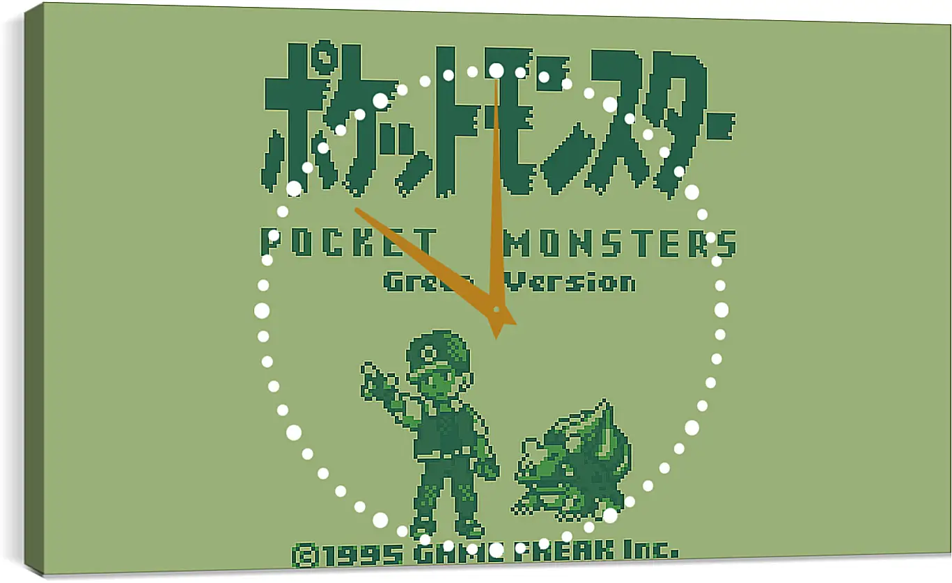 Часы картина - Pocket Monsters Green Version
