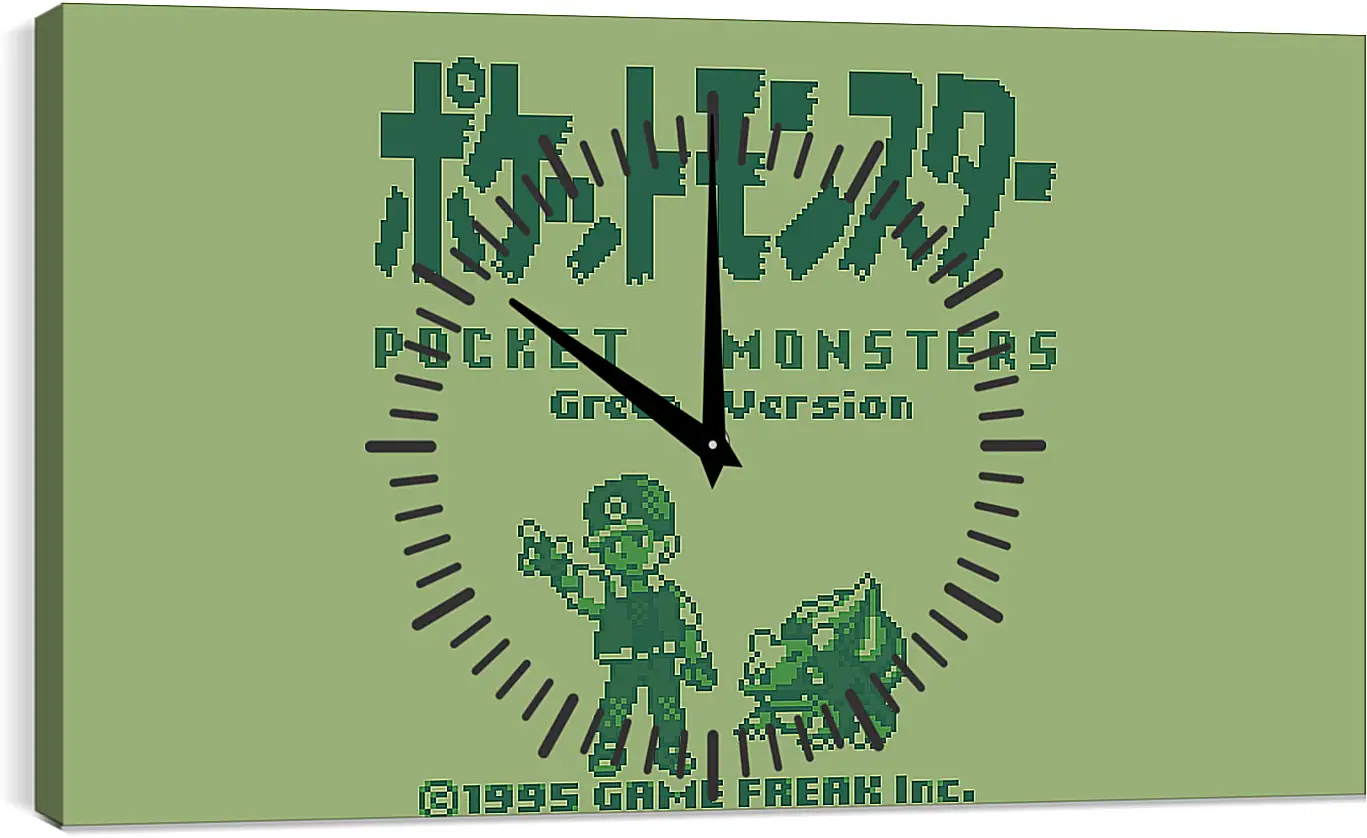 Часы картина - Pocket Monsters Green Version
