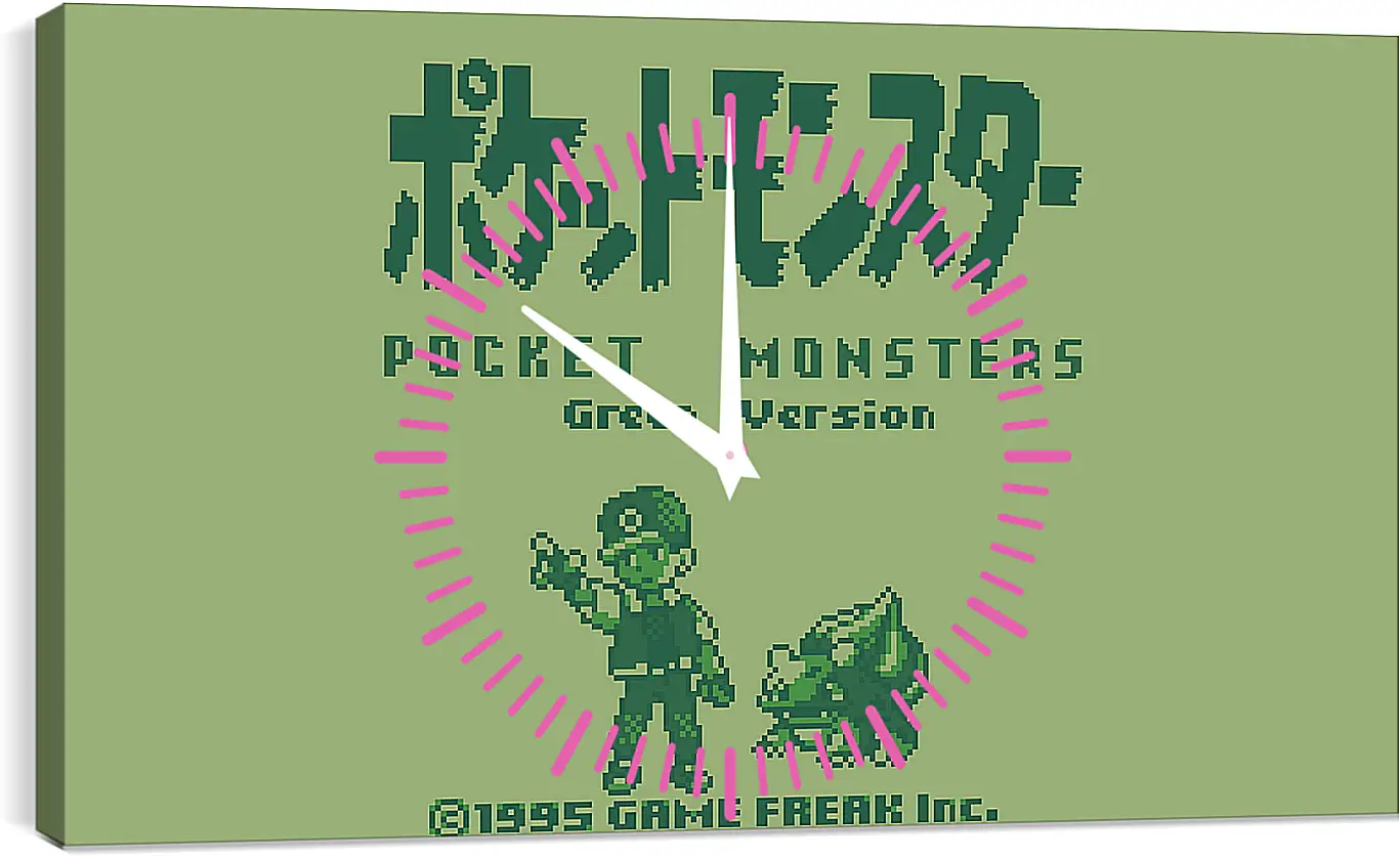 Часы картина - Pocket Monsters Green Version
