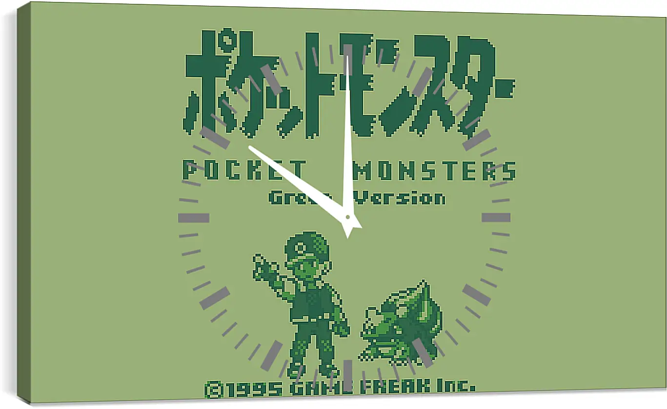 Часы картина - Pocket Monsters Green Version
