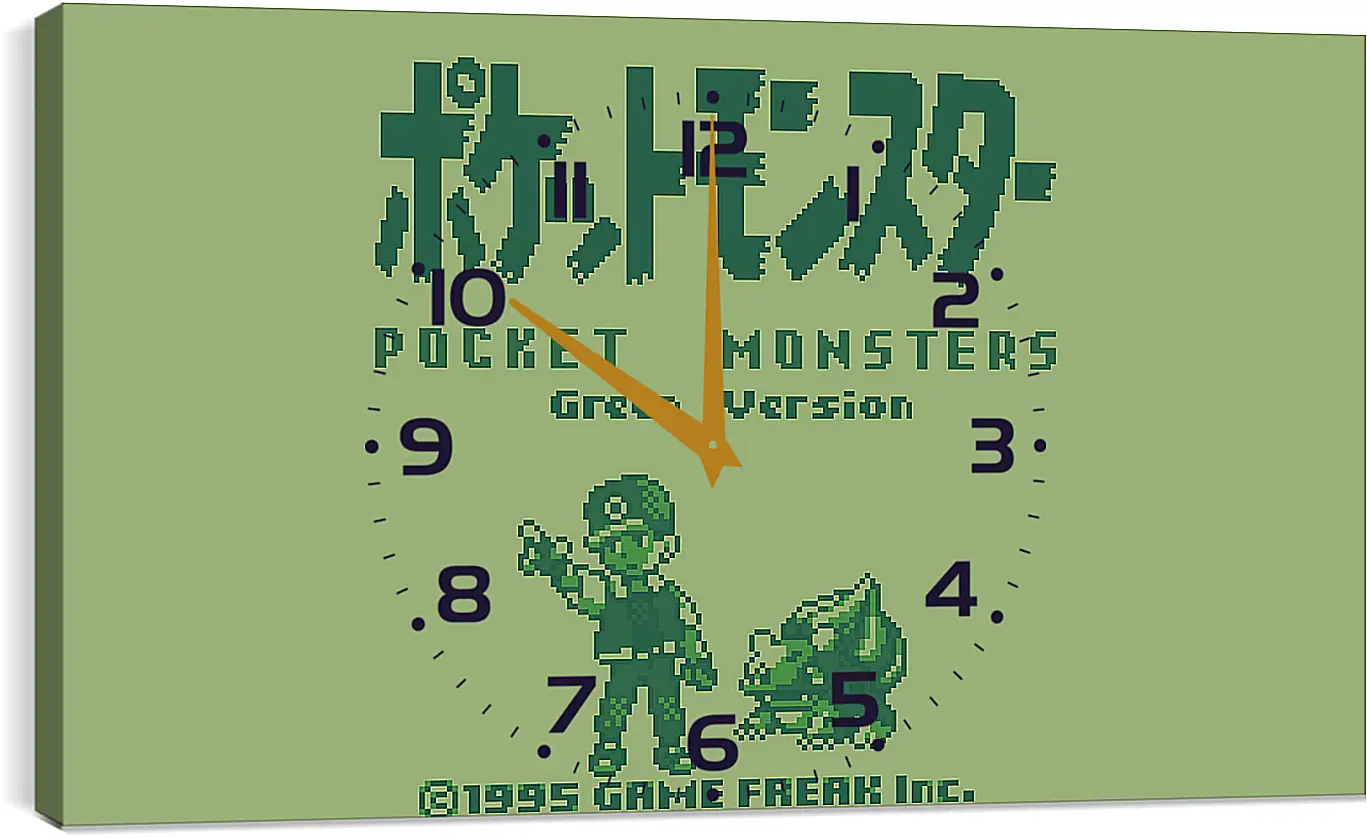 Часы картина - Pocket Monsters Green Version
