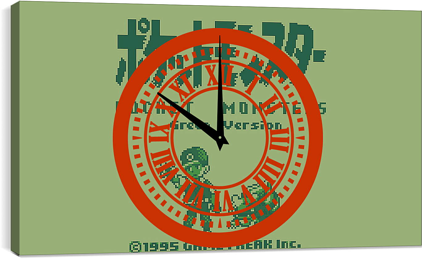 Часы картина - Pocket Monsters Green Version
