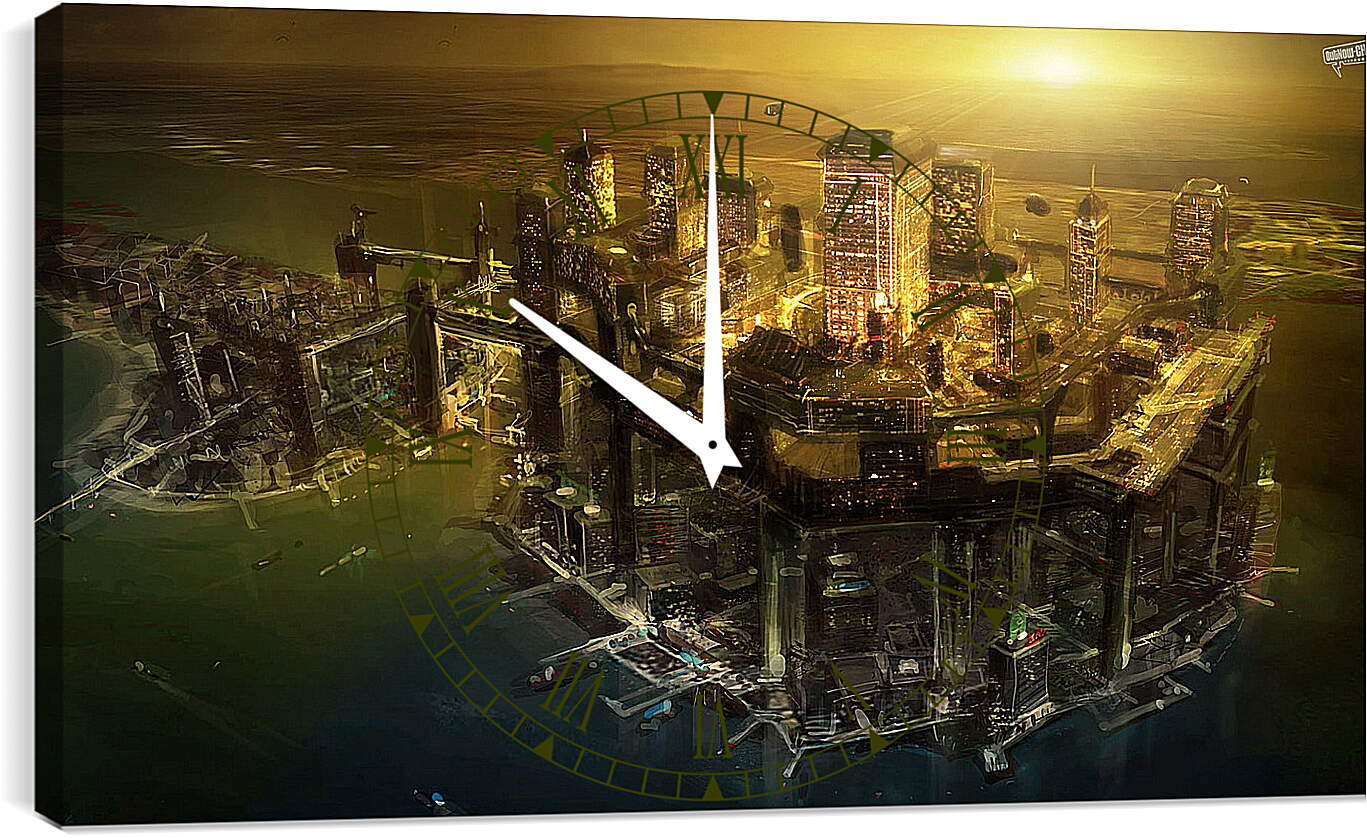 Часы картина - Deus Ex: Human Revolution
