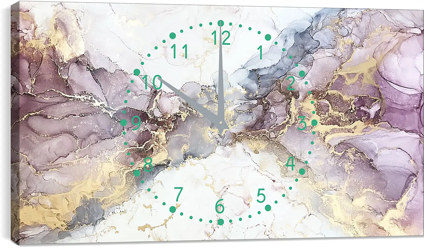 Часы картина - Мраморные разводы. Абстракция