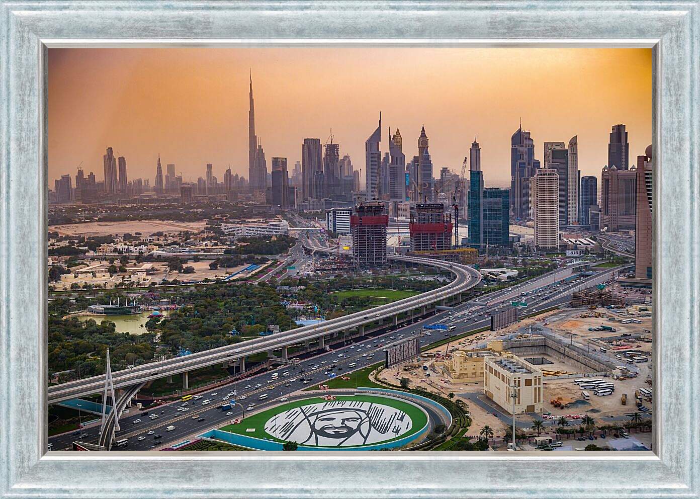 Картина в раме - Общий вид города. Дубай