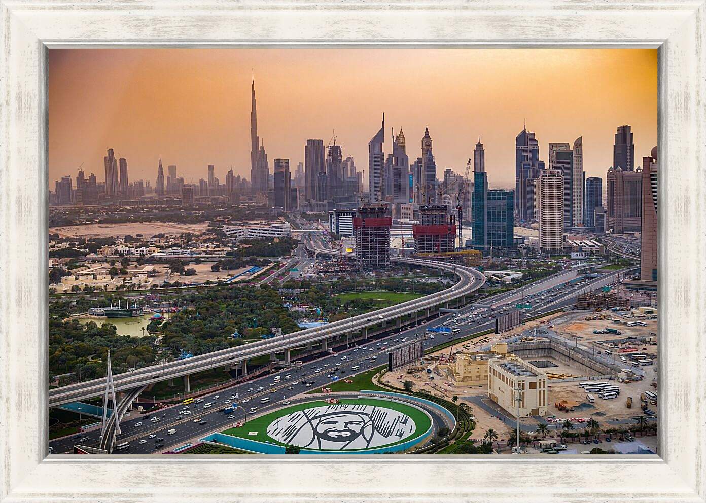 Картина в раме - Общий вид города. Дубай
