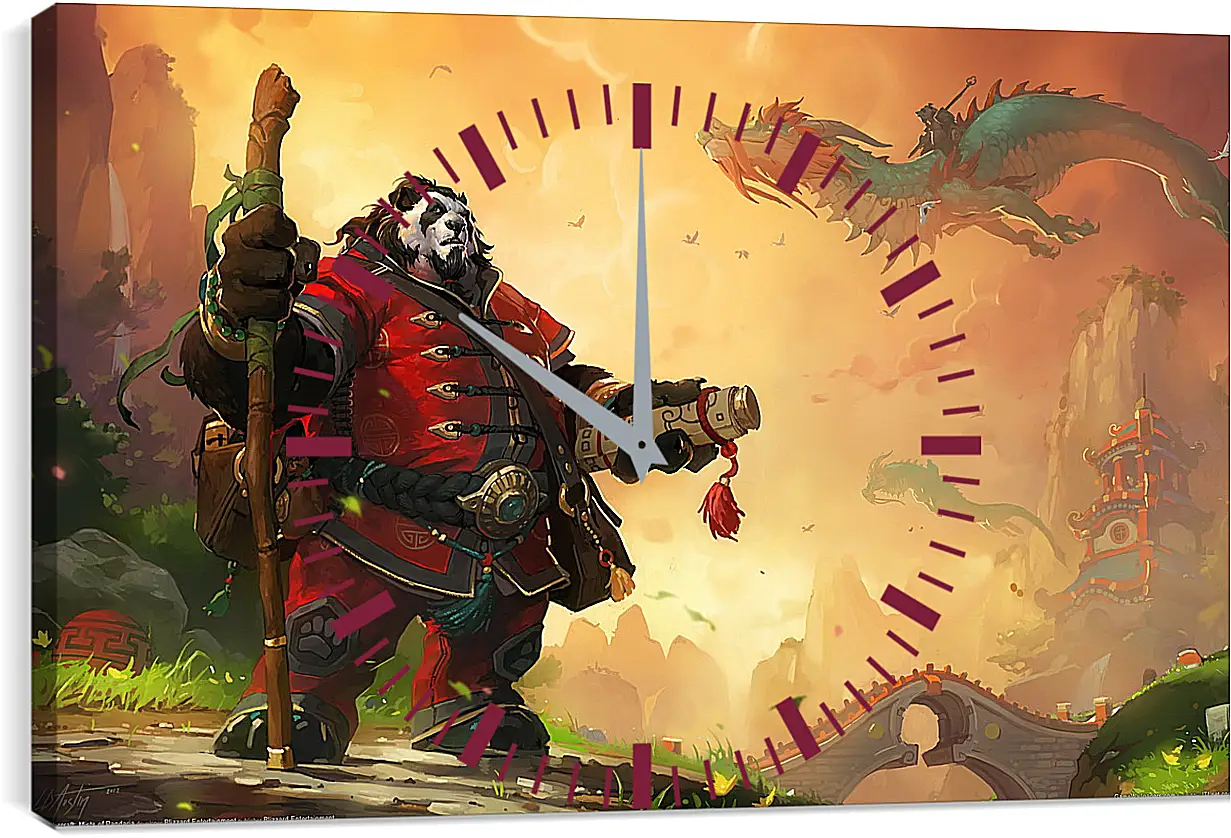 Часы картина - World Of Warcraft: Mists Of Pandaria