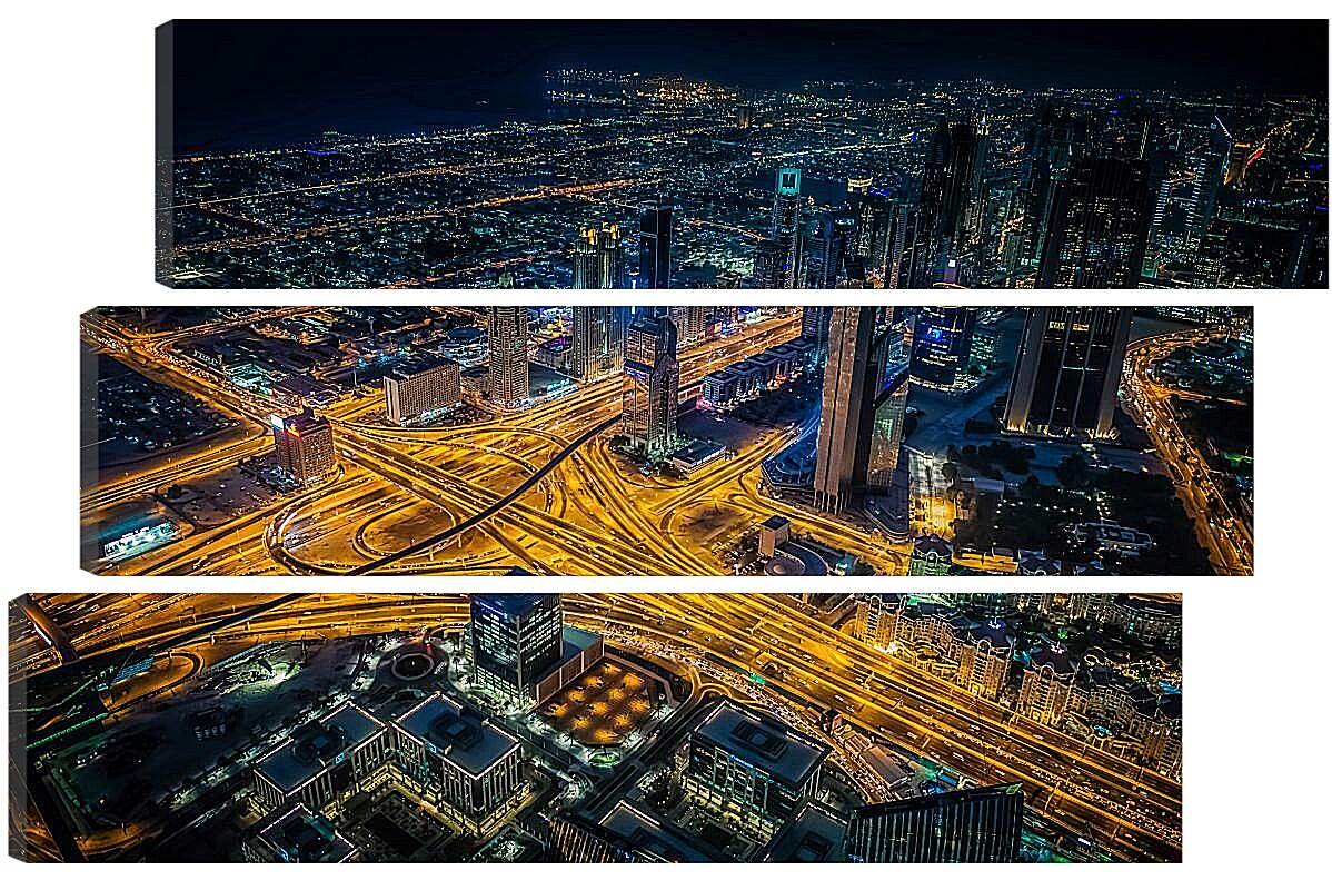 Модульная картина - Дороги города. Дубай