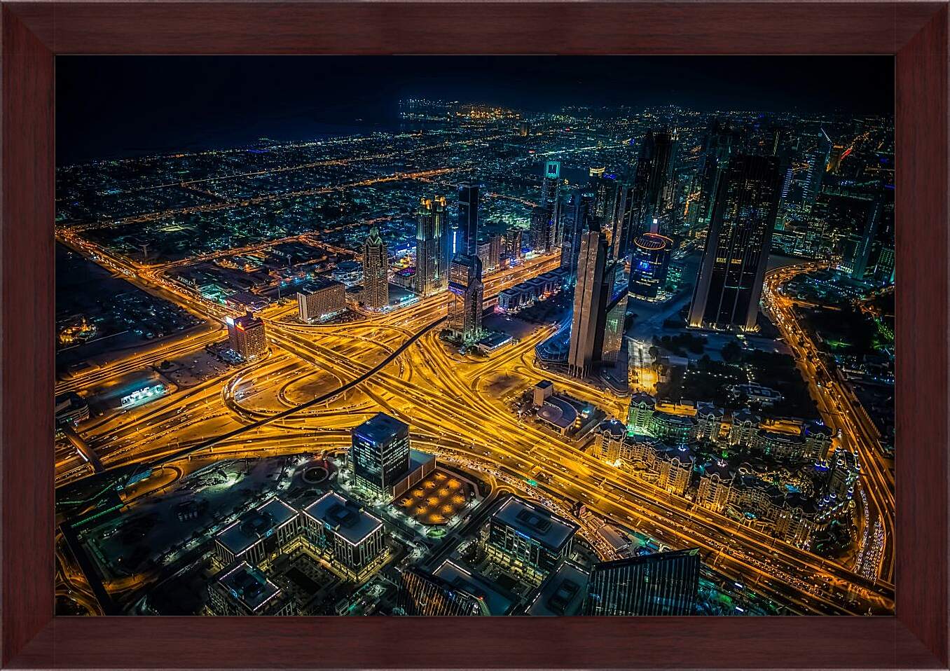 Картина в раме - Дороги города. Дубай