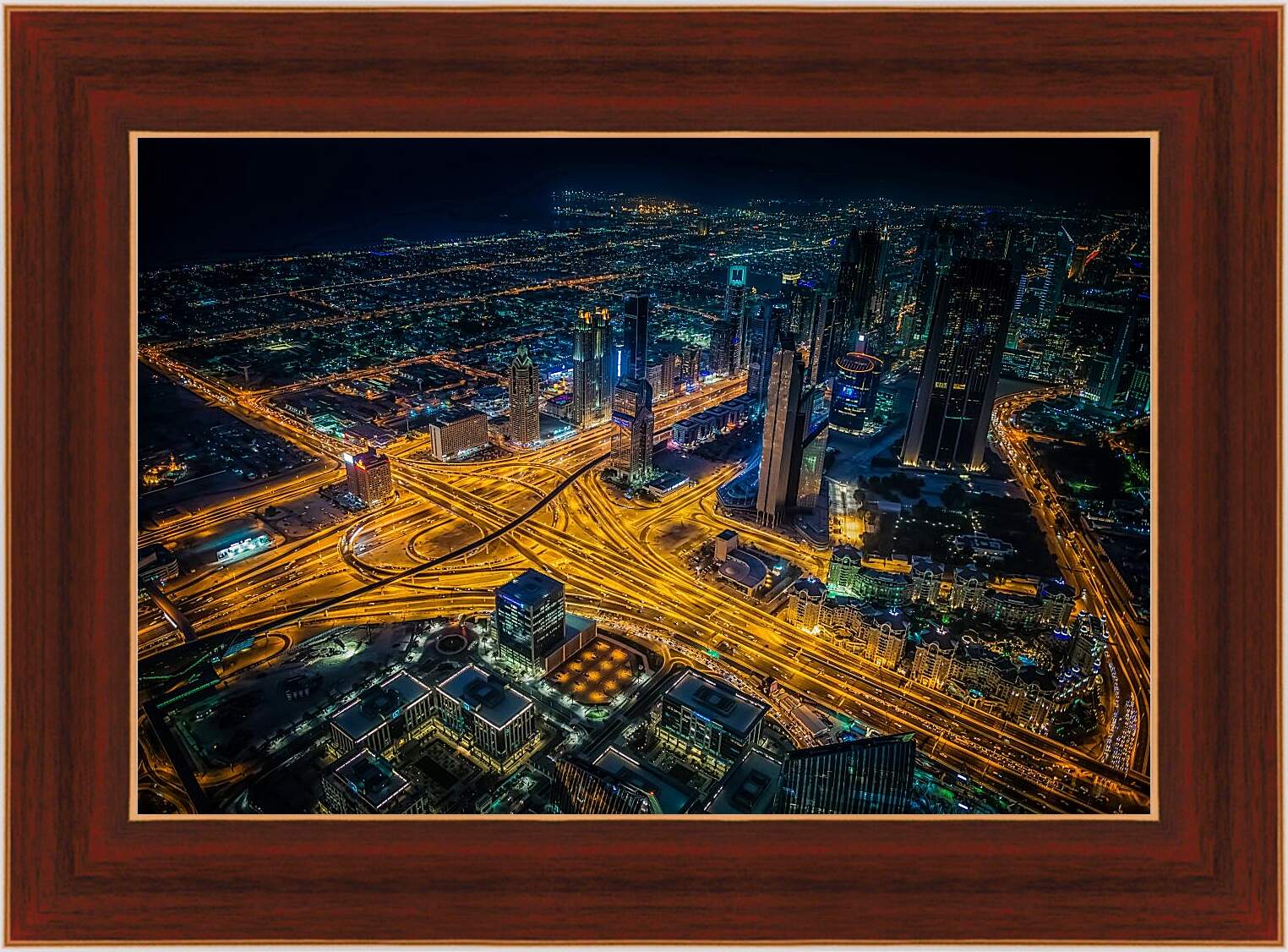 Картина в раме - Дороги города. Дубай
