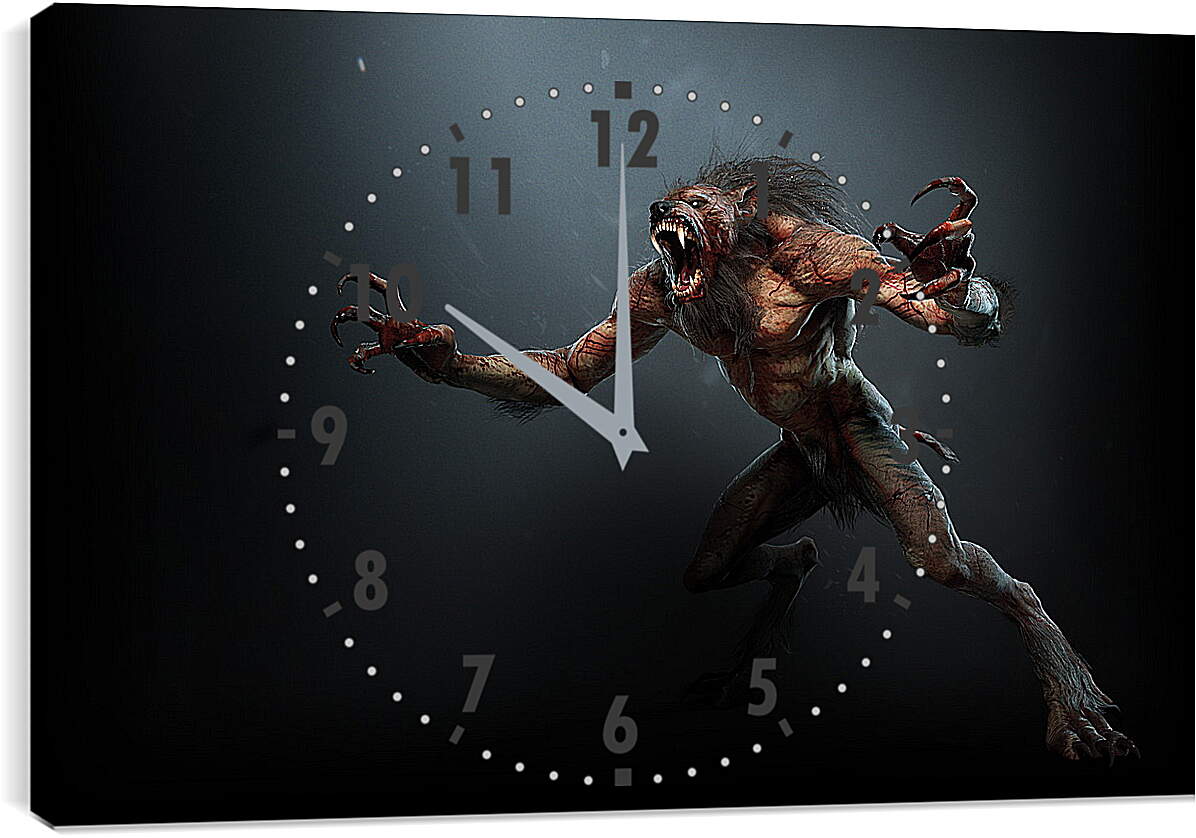 Часы картина - The Witcher 3: Wild Hunt (Ведьмак), Волколак