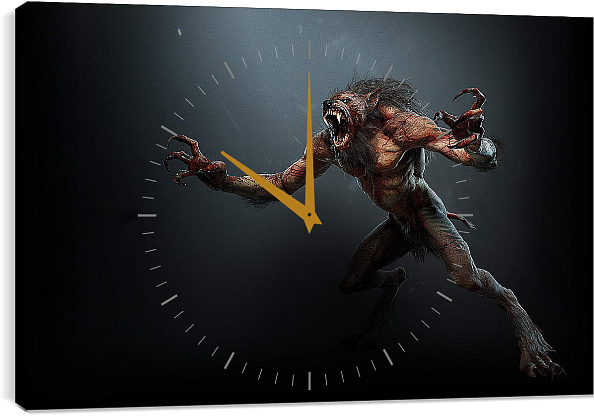 Часы картина - The Witcher 3: Wild Hunt (Ведьмак), Волколак