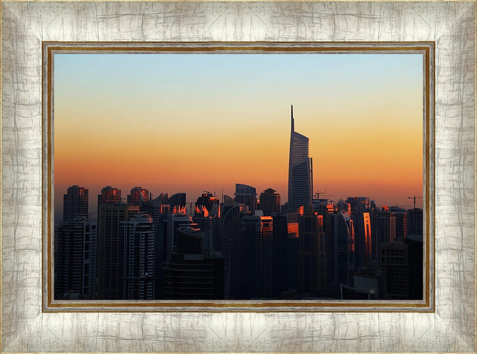 Картина в раме - Город без подсветки. Дубай