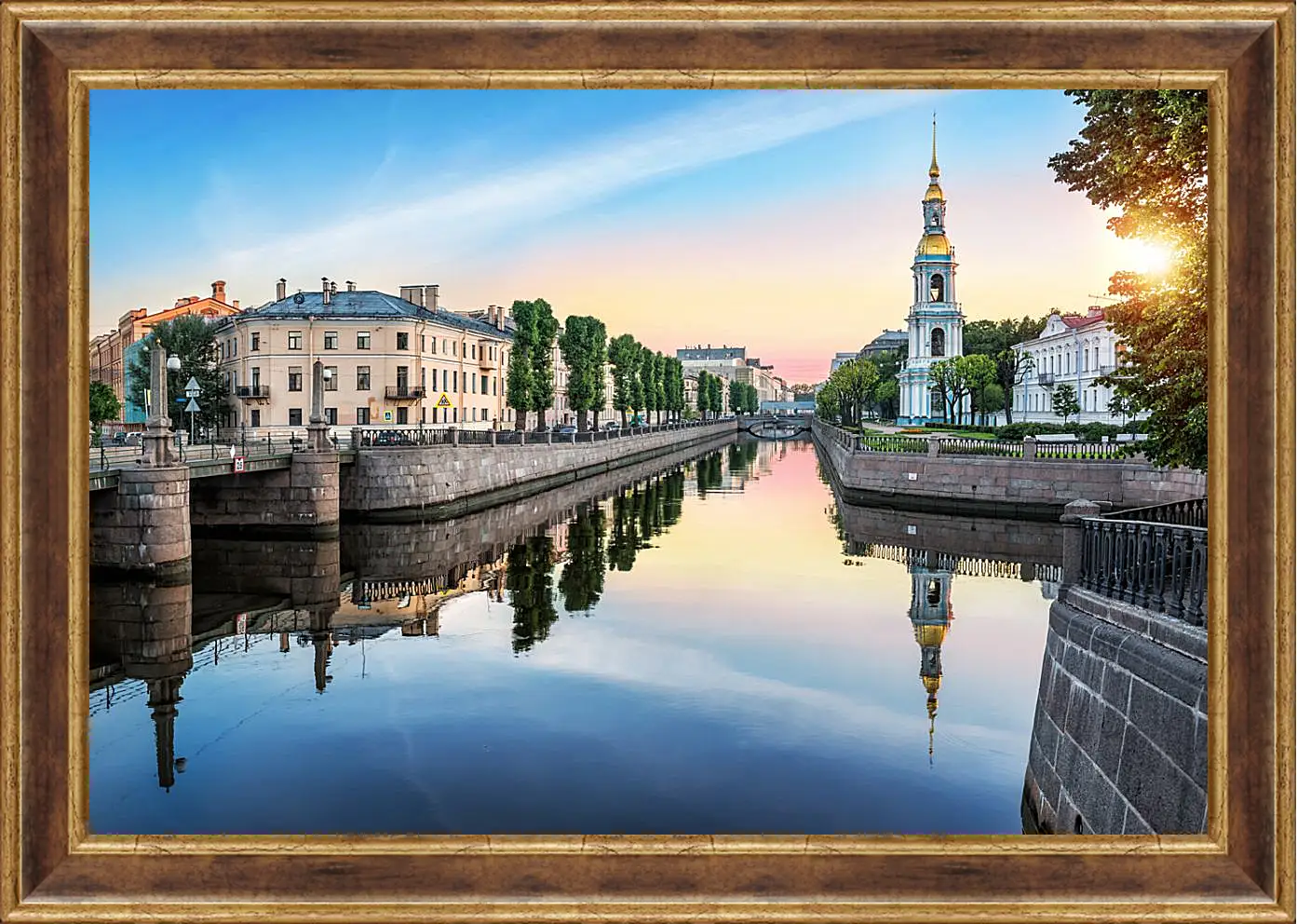 Картина в раме - Пикалов мост Санкт-Петербург