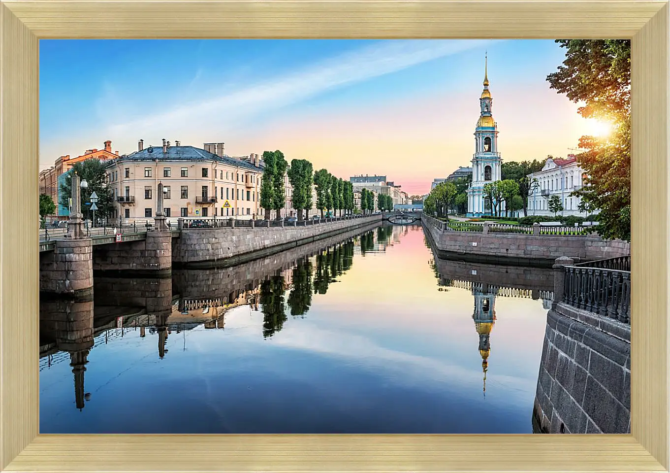 Картина в раме - Пикалов мост Санкт-Петербург