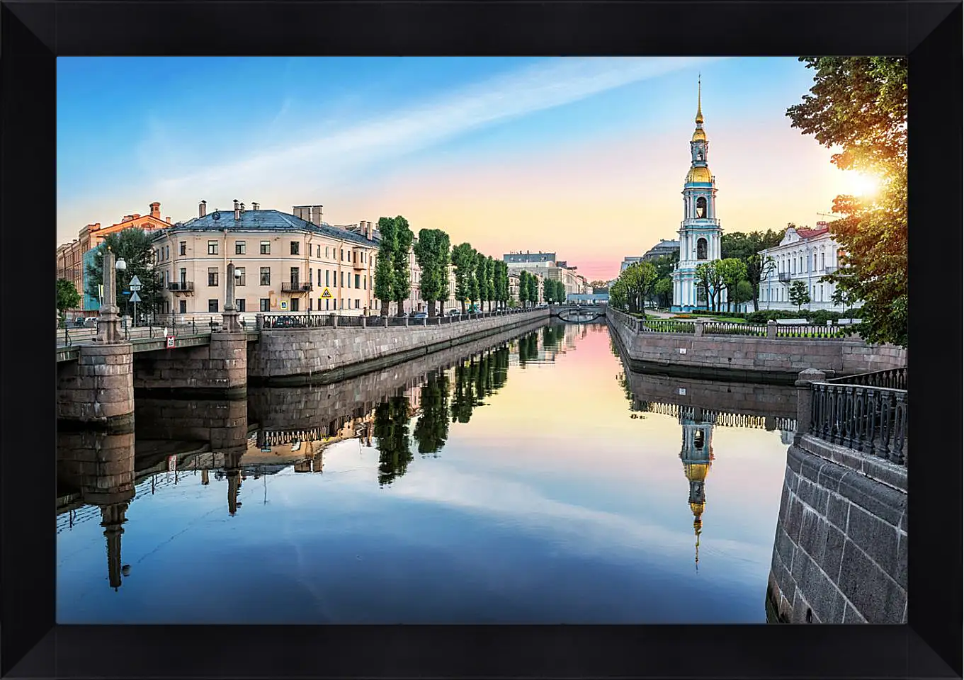 Картина в раме - Пикалов мост Санкт-Петербург