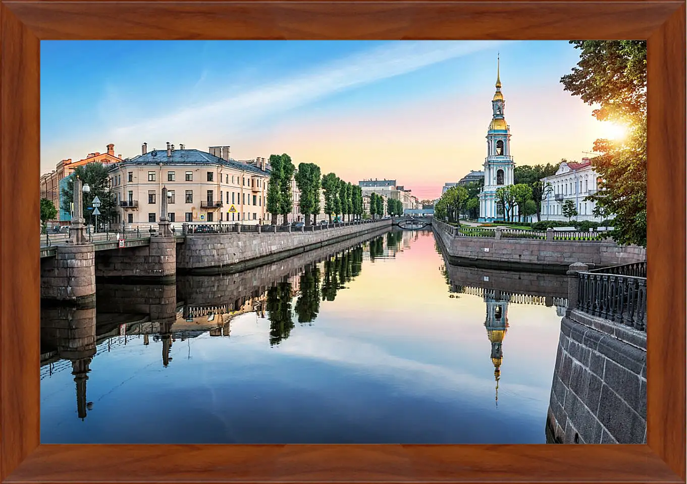 Картина в раме - Пикалов мост Санкт-Петербург