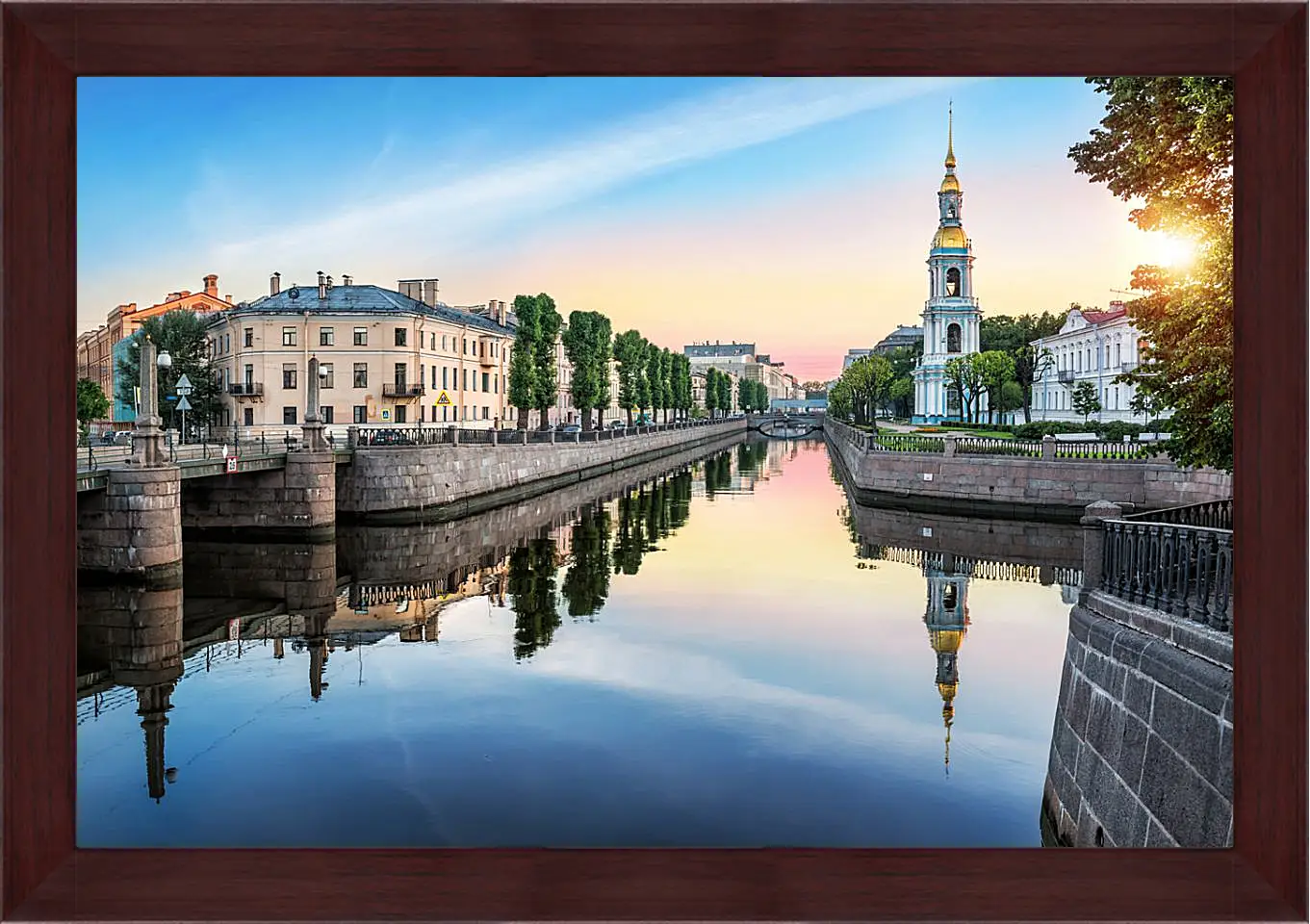 Картина в раме - Пикалов мост Санкт-Петербург