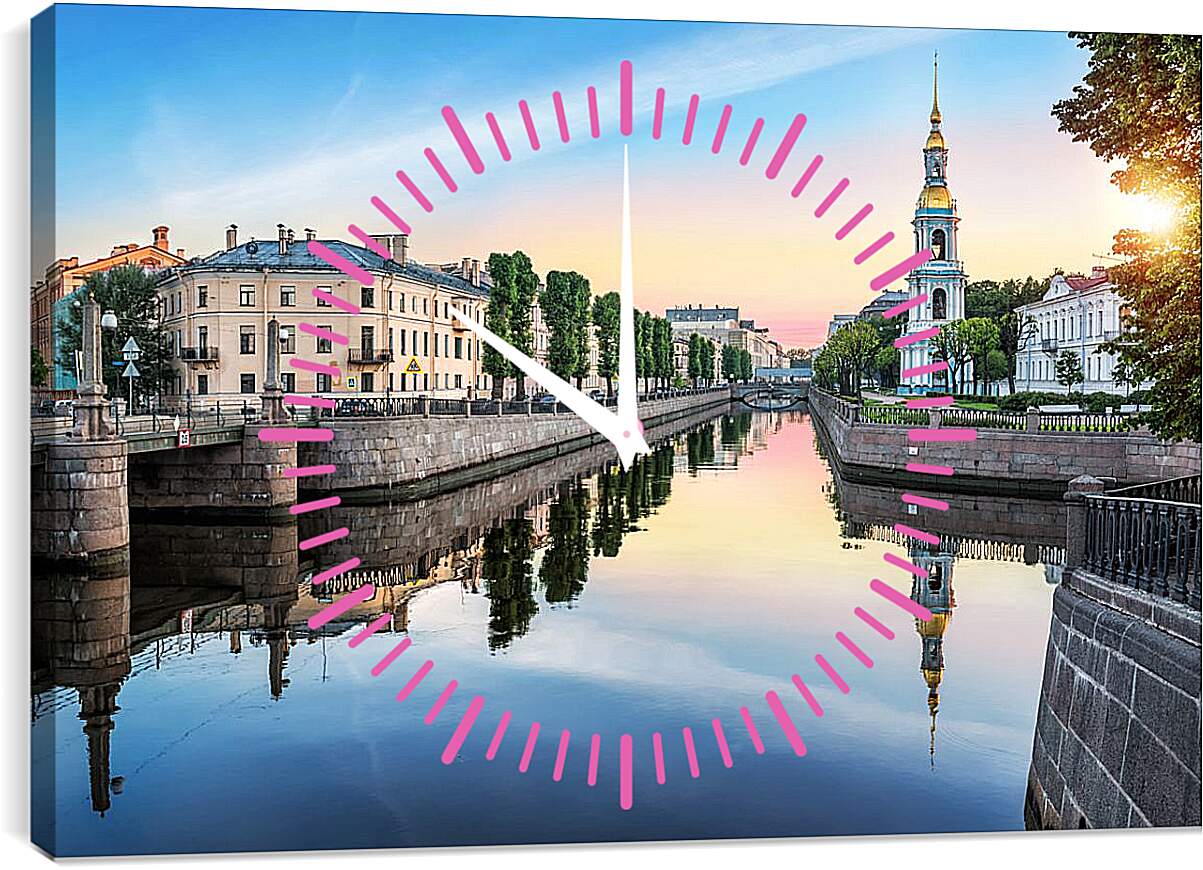 Часы картина - Пикалов мост Санкт-Петербург