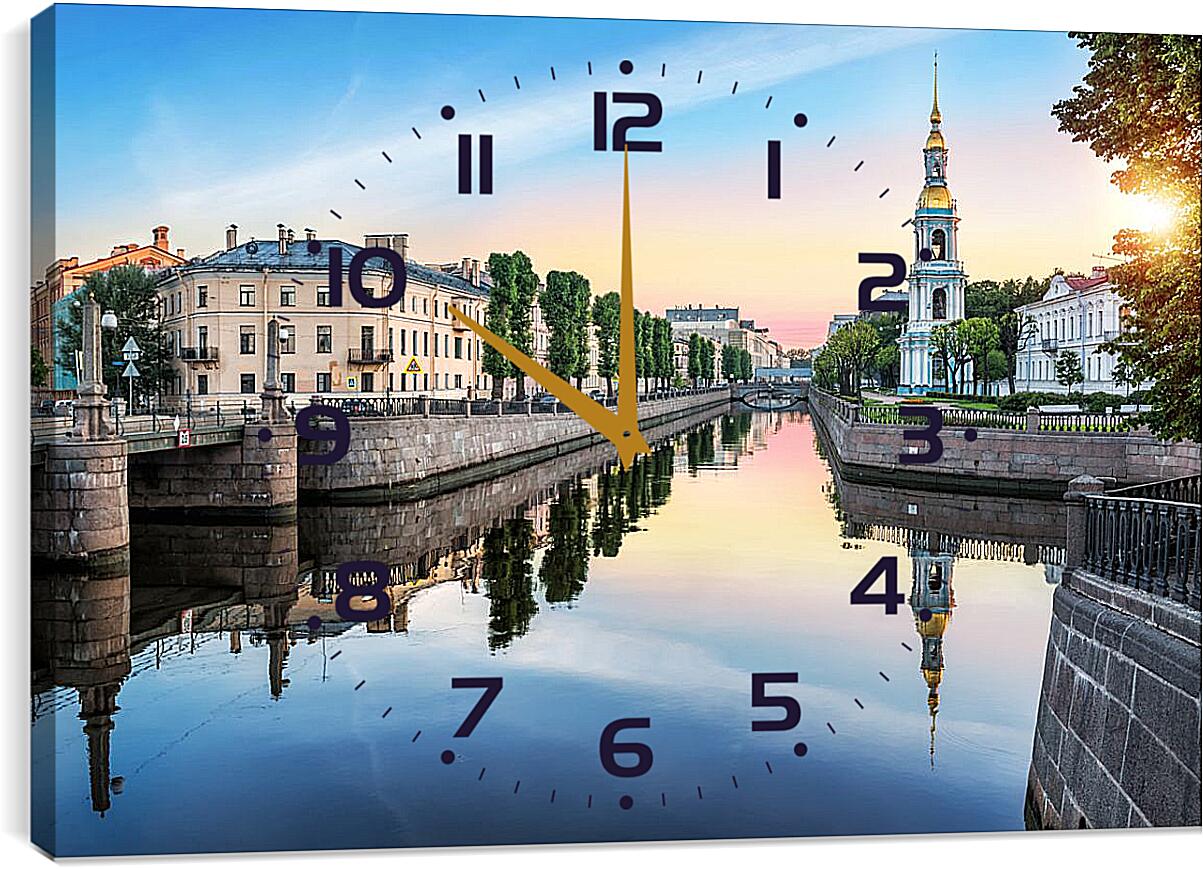 Часы картина - Пикалов мост Санкт-Петербург