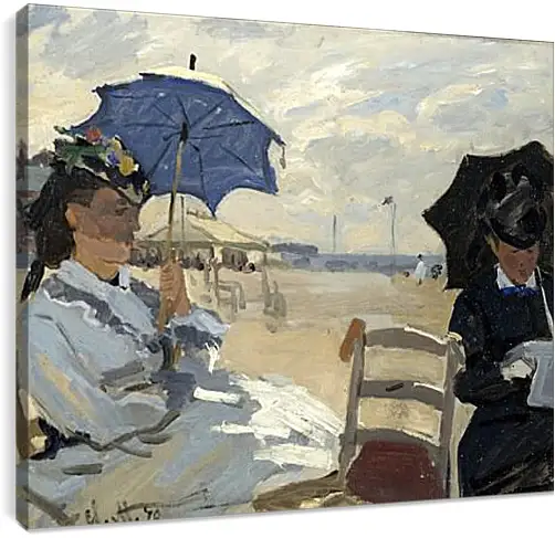 Постер и плакат - The Beach at Trouville. Клод Моне