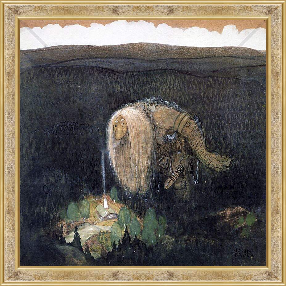 Картина в раме - A Forest Troll. Йон Бауэр