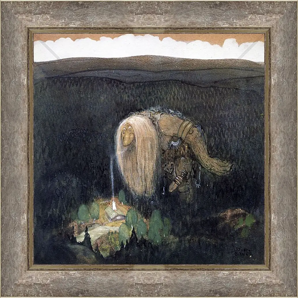 Картина в раме - A Forest Troll. Йон Бауэр
